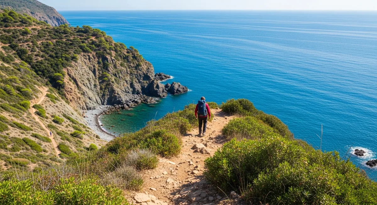sentier littoral collioure randonnée crique accès