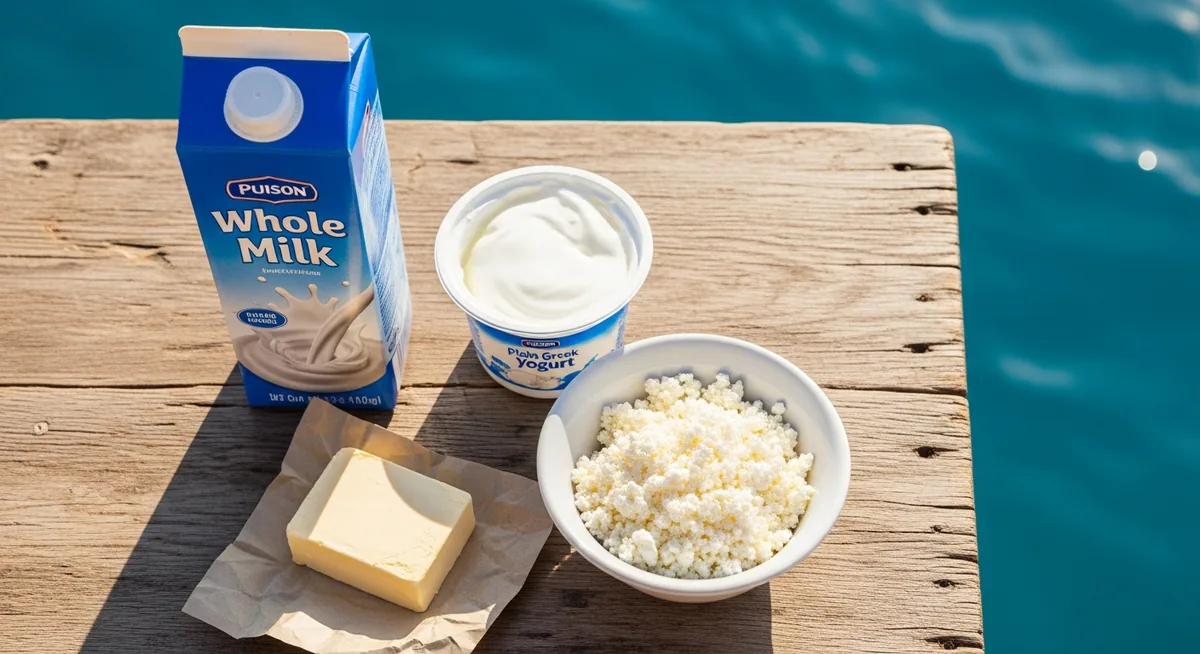 Ingrédients pour remplacer crème liquide : lait, beurre, yaourt grec