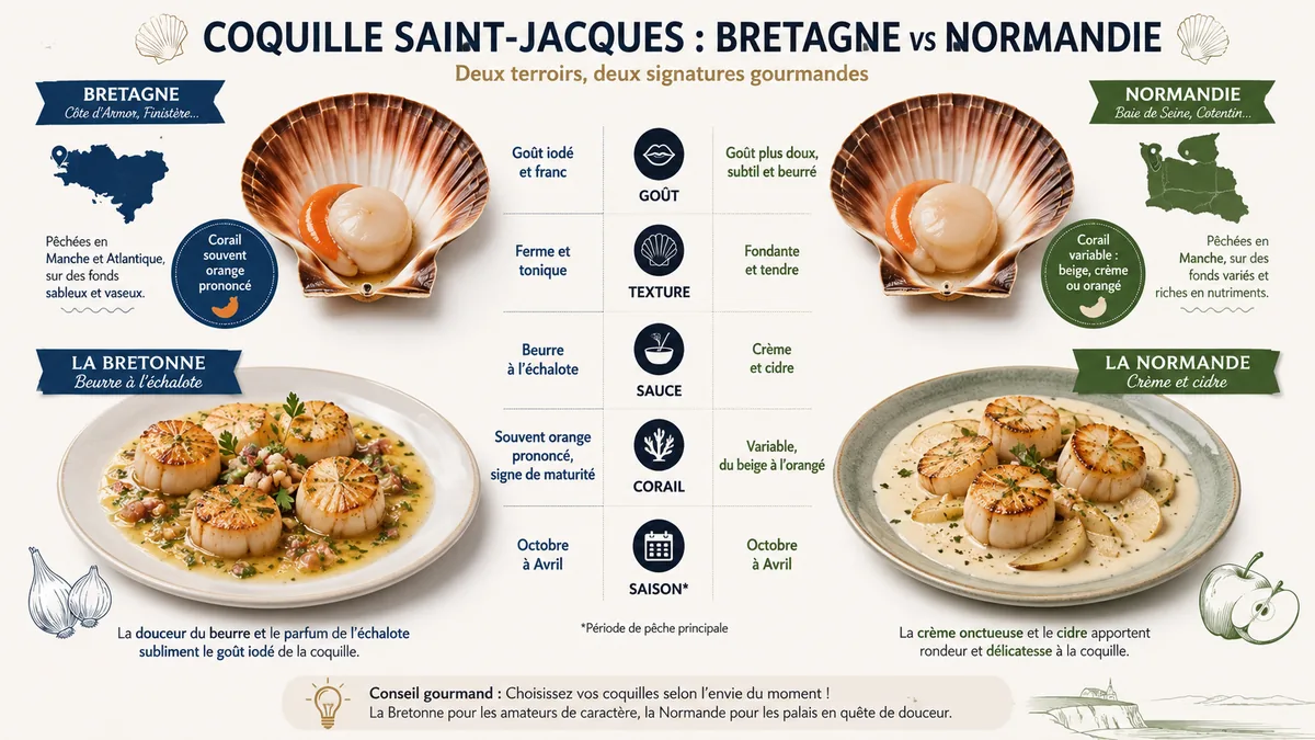 Comparatif visuel des recettes bretonne et normande